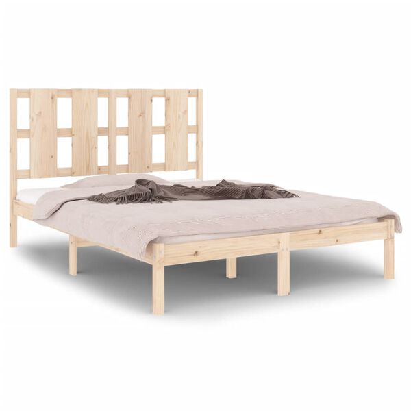 vidaXL Bed Frame without Mattress 140x200 cm Solid Wood Pine