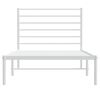 vidaXL Metal Bed Frame without Mattress with Headboard White 100x190cm