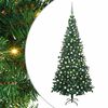 vidaXL Artificial Pre-lit Christmas Tree with Ball Set L 240 cm Green
