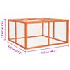 vidaXL Rabbit Hutch 124x120x60 cm Solid Firwood