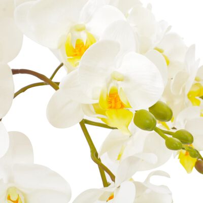 vidaXL Artificial Plant Orchid with Pot White 60 cm