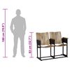 vidaXL 2-Seater Bench Solid Mango Wood and Steel