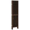 vidaXL Room Divider 5 Panels Dark Brown Solid Wood Paulownia