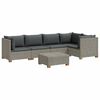 vidaXL 6 pcs Rattan Lounge Set with Cushions GENDT Natural Rattan