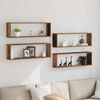 vidaXL Wall Shelf 4 pcs Old wood 80 x 15 x 26 cm Engineered wood