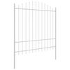 vidaXL Garden Fence 8 pcs White 170 x 215 cm Powder-Coated Steel