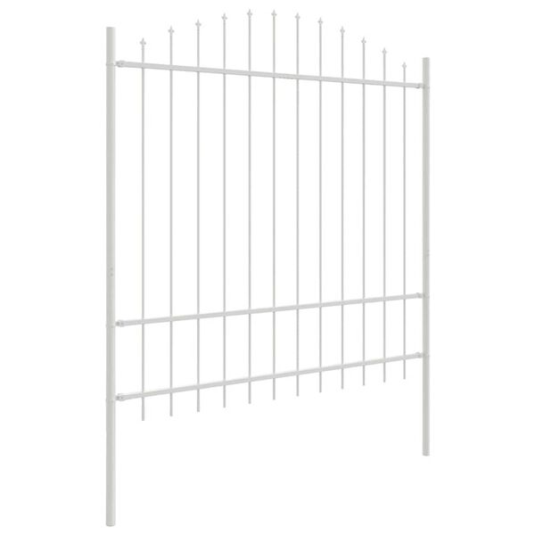 vidaXL Garden Fence 8 pcs White 170 x 215 cm Powder-Coated Steel