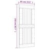 vidaXL Sliding Door with Hardware Set 85x210 cm Solid Wood Pine