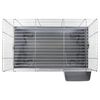 vidaXL Small Animal Cage Grey 80x45x39 cm Polypropylene and Metal