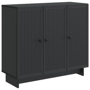 vidaXL Sideboard Black 89 x 34.5 x 80 cm Engineered Wood