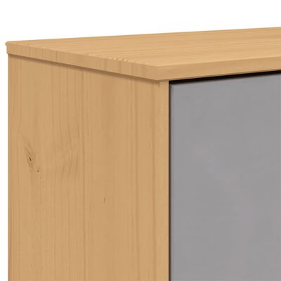 vidaXL Shoe Cabinet OLDEN Grey and Brown 55x35x120cm Solid Wood Pine