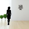 Homemania Wall Decoration Words 65x70 cm Steel Black
