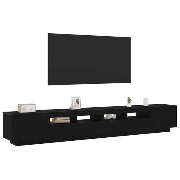 vidaXL TV Cabinet Set 3 pcs Black 260 x 35 x 40 cm Engineered Wood