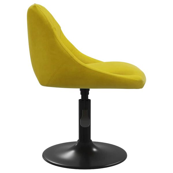 vidaXL Bar Stool Mustard Yellow Velvet