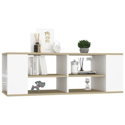 vidaXL Wall-Mounted TV Cabinet White&Sonoma Oak 102x35x35cm Engineered Wood