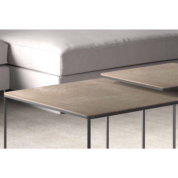 Rousseau 2 Piece Side Table Set Loic Metal Brown