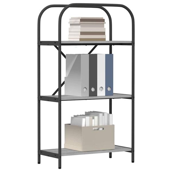 vidaXL Bookshelf Grey Sonoma 60 x 30 x 109 cm Engineered wood