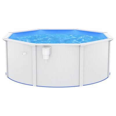 vidaXL Swimming Pool with Steel Wall 360x120 cm White
