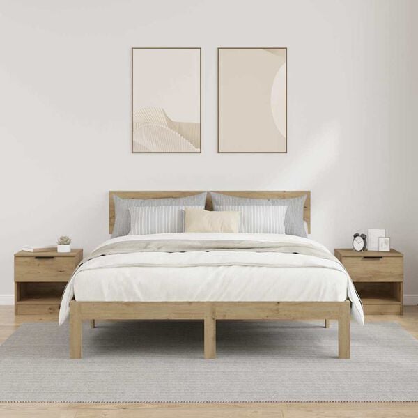 vidaXL Bed Cabinet 2 pcs Artisan Oak 40 x 39 x 40cm Engineered Wood