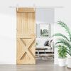 vidaXL Sliding Door with Hardware Set 80x210 cm Solid Wood Pine