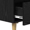 vidaXL Bedside Cabinet Black Oak 40 x 35 x 47 cm Engineered Wood