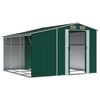 vidaXL Garden Shed Green 277x279x179 cm Galvanised Steel