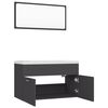 vidaXL Bathroom Furniture Set Grey Engineered Wood