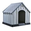 vidaXL Dog House | Grey | Plastic | Large | Durable | Dog House | Rectangular