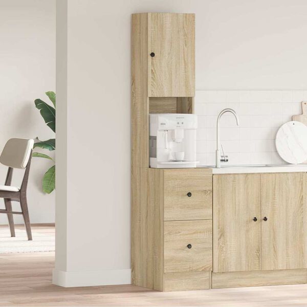 vidaXL Kitchen Cabinet Beige 35 x 50 x 180 cm Engineered Wood