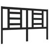 vidaXL Bed Headboard Black 146x4x100 cm Solid Wood Pine