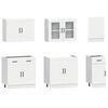 vidaXL 7 Piece Kitchen Cabinet Set Kalmar White Engineered Wood