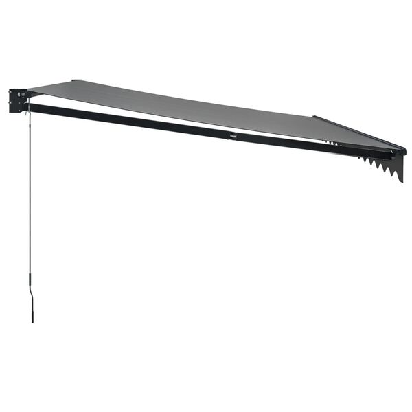 vidaXL Retractable Awning Anthracite 4x3 m Fabric and Aluminium