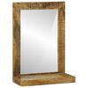 vidaXL Bathroom Mirror Brown 50 x 22 x 70 cm Solid Rough Wood Mango