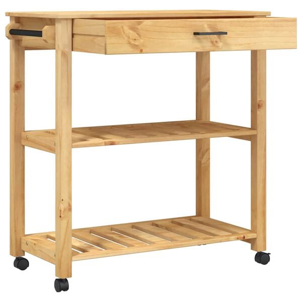 vidaXL Kitchen Trolley MONZA 84x40x88.5 cm Solid Wood Pine