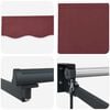 vidaXL Manual Retractable Awning with LEDs Burgundy Red 3 x 2 m