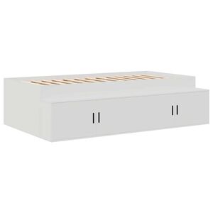 vidaXL Bed Frame with Drawer White 70 x 190 cm Engineered Wood