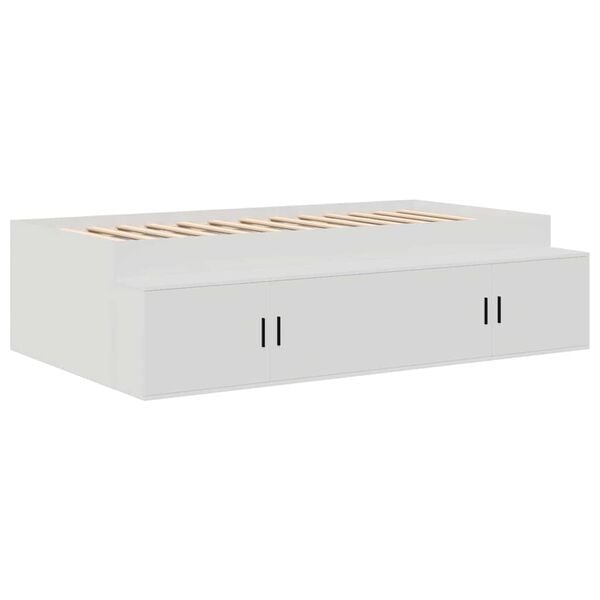 vidaXL Bed Frame with Drawer White 70 x 190 cm Engineered Wood