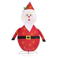 vidaXL Decorative Christmas Santa Claus Figure LED Luxury Fabric 60cm