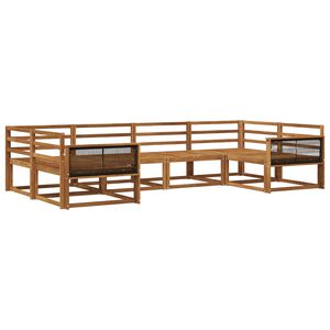 vidaXL Outdoor Sofa Set 6 pcs Natural Solid Acacia Wood