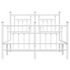 vidaXL Metal Bed Frame without Mattress with Footboard White 120x190cm