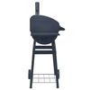 vidaXL Charcoal BBQ Grill Smoker with Bottom Shelf Black
