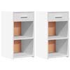 vidaXL Bedside Cabinets 2 pcs White 35x34x65 cm Engineered Wood