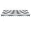 vidaXL Manual Retractable Awning Anthracite&White 350x250 cm