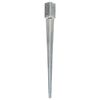 vidaXL Ground Spikes 12 pcs Silver 7x7x90 cm Galvanised Steel