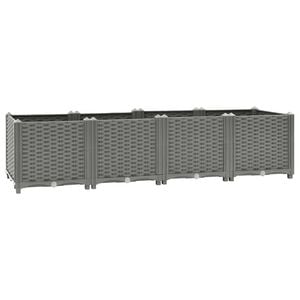 vidaXL Raised Bed Light Grey 160x40x38 cm Polypropylene