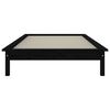 vidaXL Bed Frame without Mattress Black Single Solid Wood
