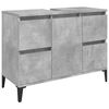 vidaXL 4 Piece Bathroom Furniture Set Concrete Grey Engineered Wood