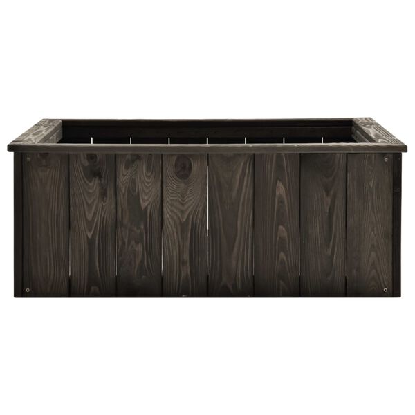 vidaXL Raised Bed Dark Grey 74x77x30 cm Solid Pinewood