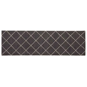 vidaXL Kitchen Rug Anthracite Checked 150 x 45 cm 100% Polyamide
