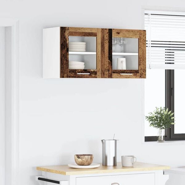 vidaXL Hanging Cabinet Old Wood 40 x 31 x 40 cm Engineered Wood